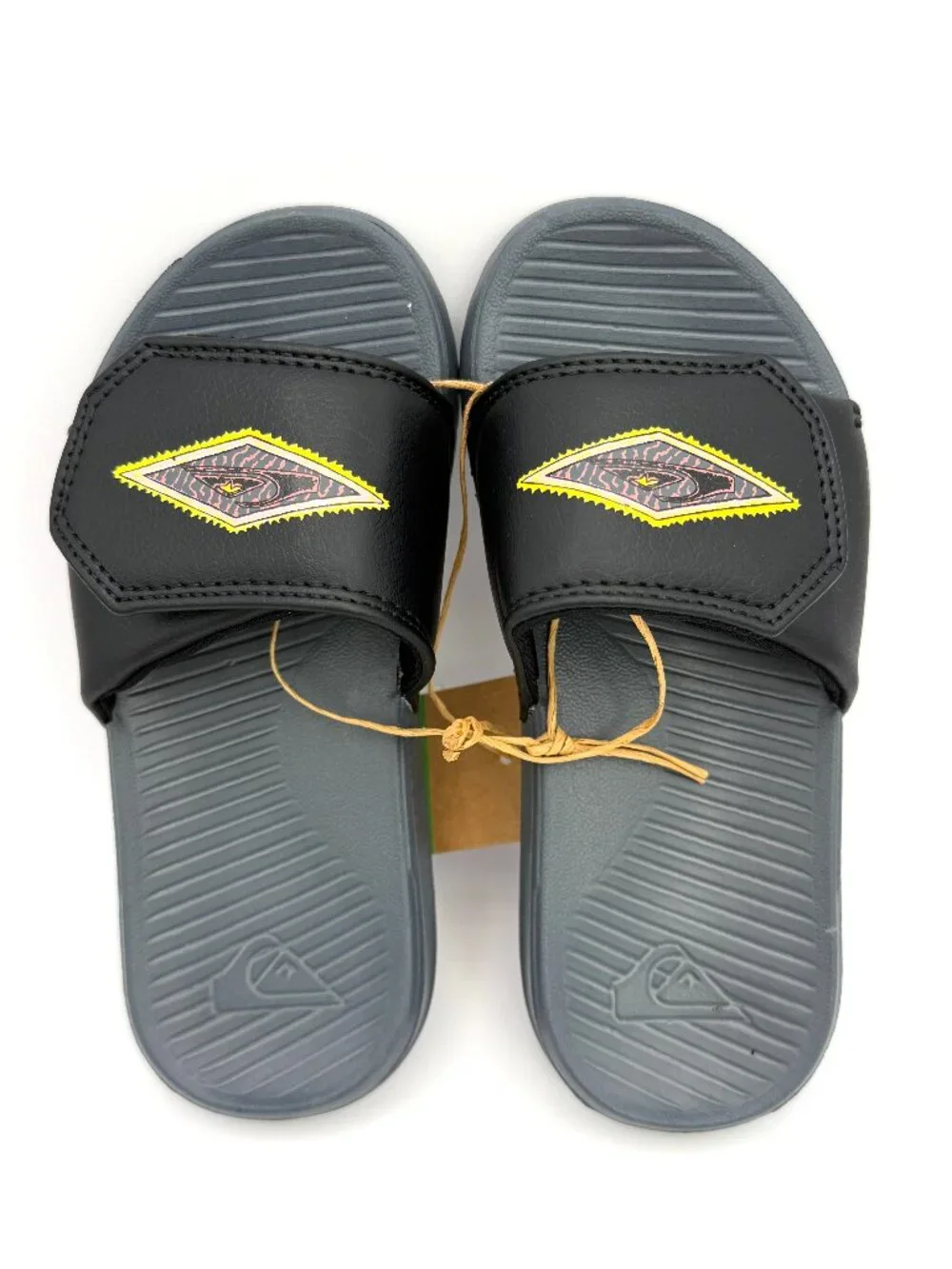 Quiksilver Bright Coast Adjust Boys Black Slide Sandals Little Kid US 11 NWT